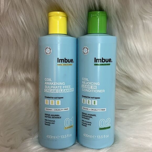 Imbue Coil Awakening Sulfate Free Cleanser and Conditioner 13.5oz each D2 - Picture 4 of 10
